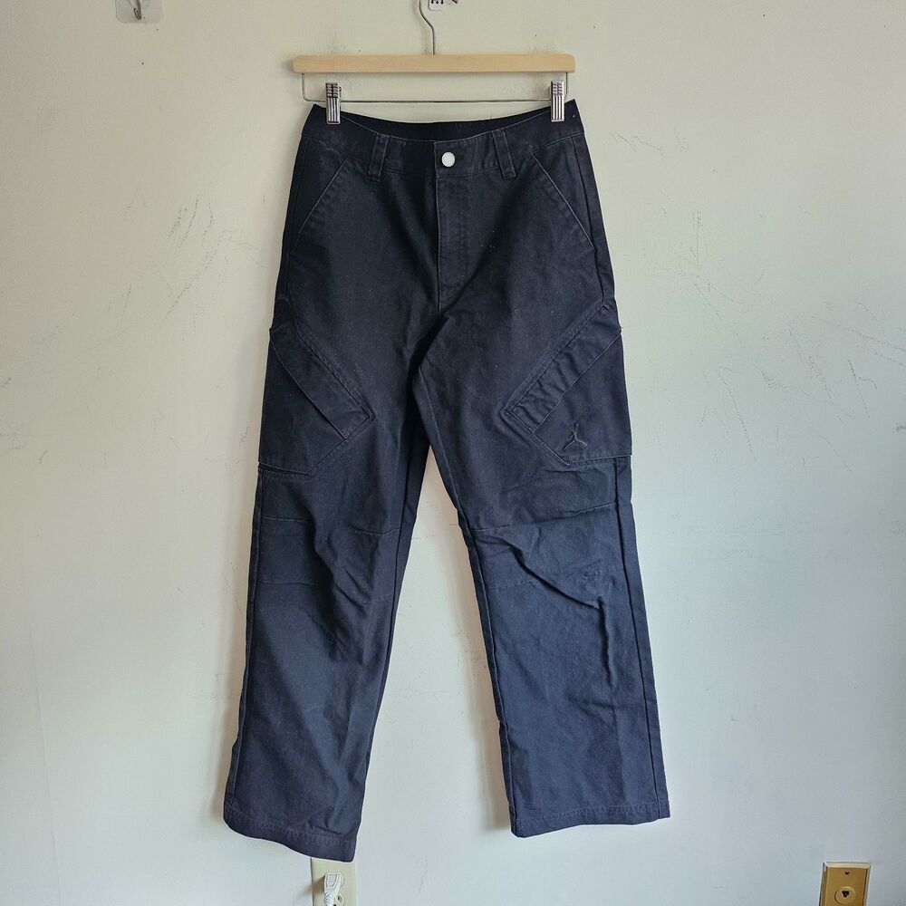 Jordan Brand Black Cargo Pants Gorpcore Workwear Tactical Utility Straight Leg S